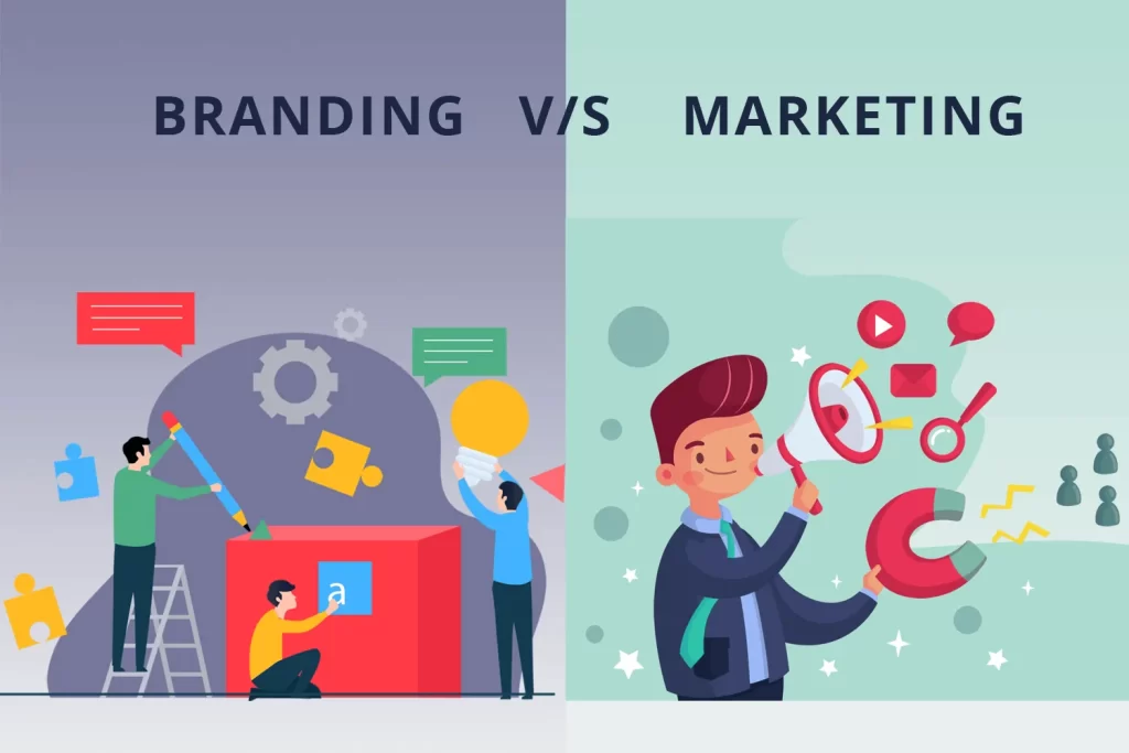 Οπτική σύγκριση ανάμεσα σε design-first και marketing-first προσέγγιση για επιχειρήσεις