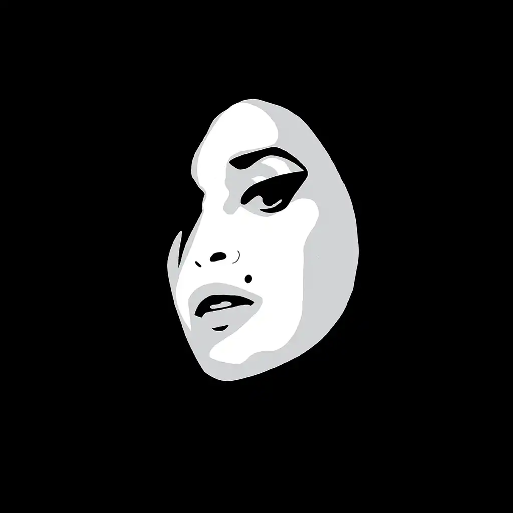 Digital illustration – minimal πορτρέτο, flat vector art από το Square Design Studio