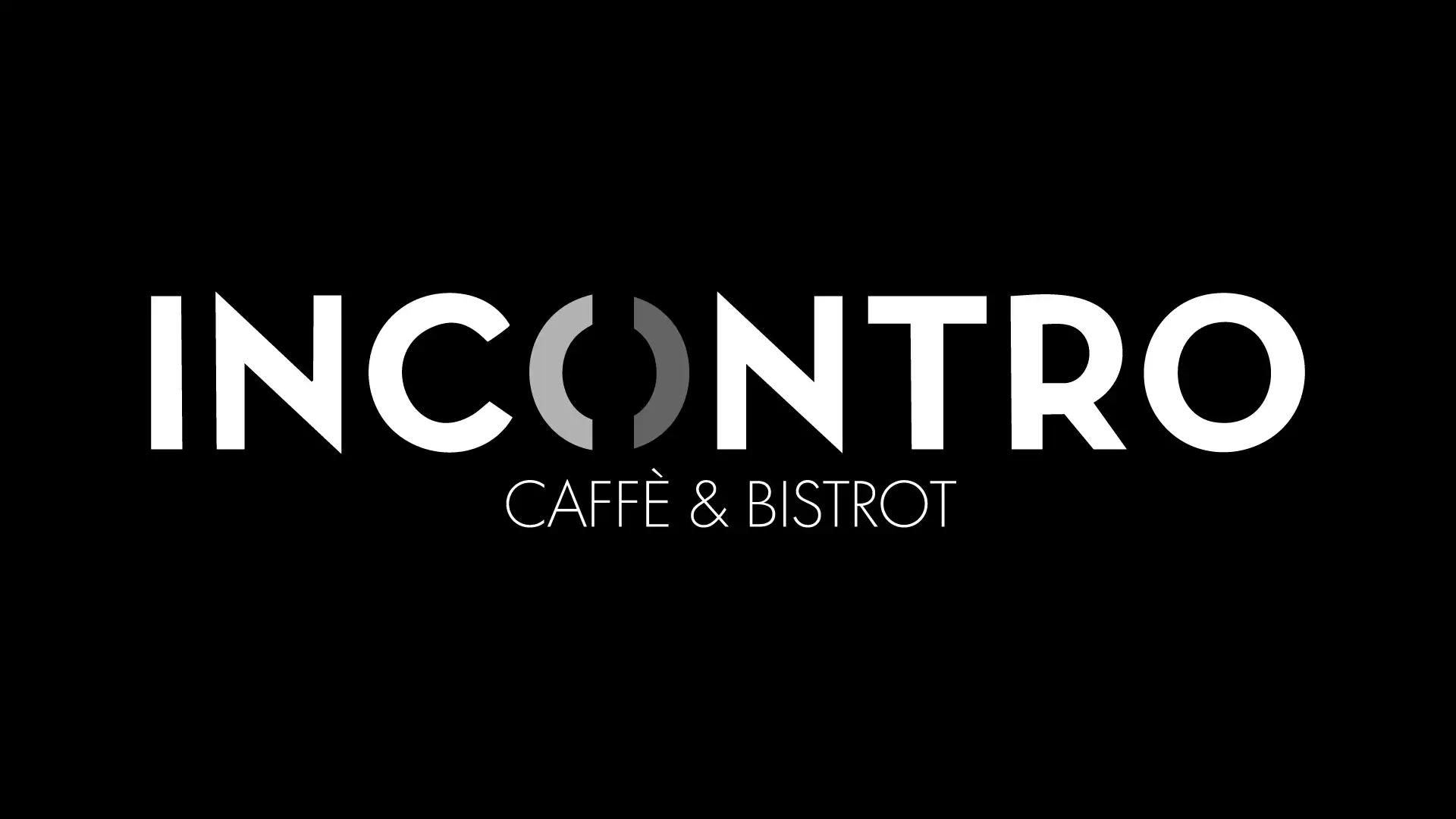 Λογότυπο Incontro Café – λευκή εκδοχή