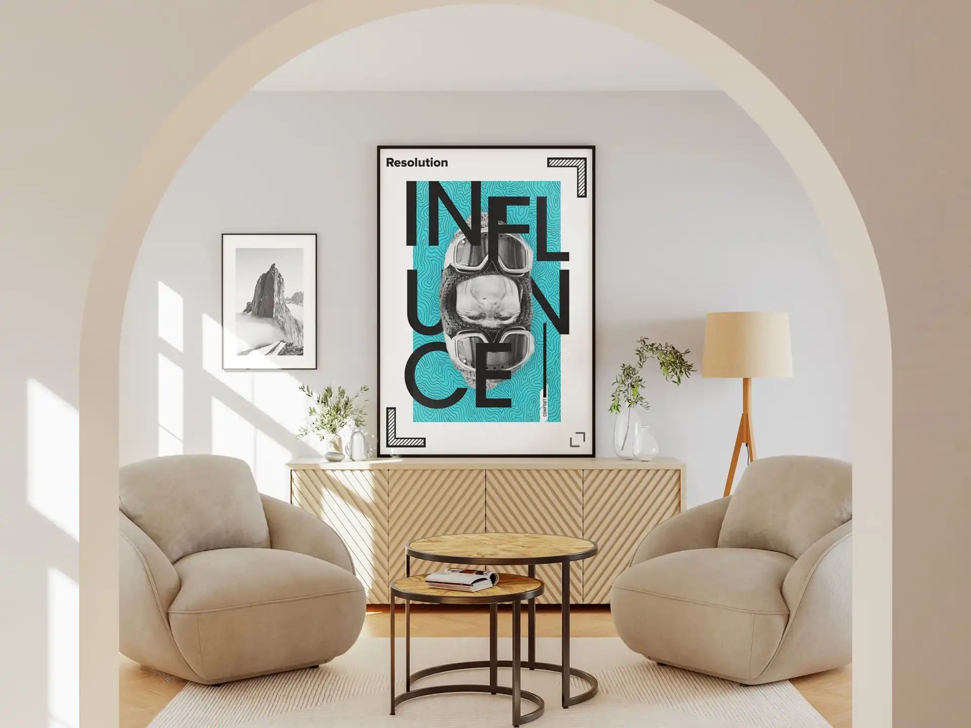Poster design με δυναμική σύνθεση και οπτική ταυτότητα από το Square Studio